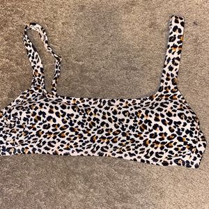 Leopard print bikini top
